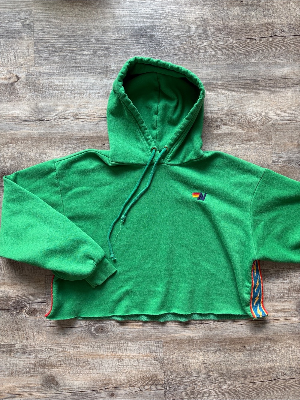 Aviator Nation Cropped Bolt Hoodie